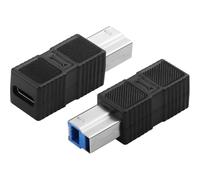 CERRXIAN Lot de 2 adaptateurs USB 3.0 type C femelle vers type B mâle 5 Gbit/s USB 3.0 C vers B pour imprimante, scanner, disque dur externe