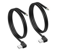 CERRXIAN Lot de 2 câbles USB 2.0 mâles courts à 4 broches mâles dénudés USB 2.0 mâle à 90 degrés 24 AWG vers câble nu, extrémité ouverte, câble d'extension d'alimentation et de remplacement de