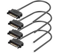 CERRXIAN Lot de 4 câbles d'alimentation SATA 15 broches vers 5 V Bare Wire Open End Power Câbles d'alimentation 22 AWG 5 V SATA Pigtail Câble de réparation pour réparation de rechange Port SATA 1,6 ft
