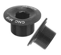 cersalt Bouchon à vis de manivelle, boulons de Bras de manivelle de vélo d'accessoire de vélo pour Le pédalier intégré Creux de Prowheel(M18 Black)