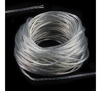 cersaty 1 câble de 25 m - 12 V - PVC transparent - 7 câbles en cuivre - 14 AWG - 2 noyaux - Pour guirlandes lumineuses, lumières décoratives, lampes murales LED, poutres de lumière de Noël