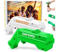 cersaty 2 Pcs cap gun Pistolet Capsule Biere Beer Bottle Opener Vert,Blanc | Style Mécanique Conception Pour Cadeau Homme Original une Utilisation à la Maison, au Bar ou lors de Fêtes Decapsuleur