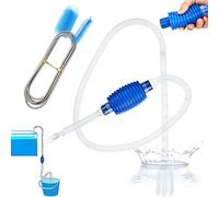 cersaty® Kit de nettoyage pour aquarium - Tuyau flexible à double extrémité - Pompe manuelle pour changer l'eau et nettoyer les galets (150 cm)