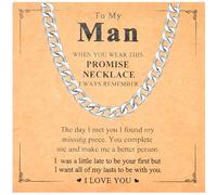 CERSLIMO Cadeau pour homme - Chaîne cubaine pour lui, petit ami, mari, collier cubain pour homme, anniversaire, Saint-Valentin, anniversaire de mariage, cadeau de Noël pour mari