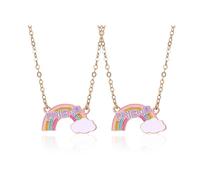 CERSLIMO Collier pour meilleure amie - Collier mignon tortue de mer/avocat/arc-en-ciel/chiens pour 2 filles Bijoux pour meilleure amie Cadeau d'anniversaire Noël, Plaqué or, Pas de gemme