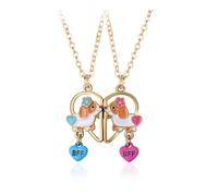 CERSLIMO Collier pour meilleure amie - Collier mignon tortue de mer/avocat/arc-en-ciel/chiens pour 2 filles Bijoux pour meilleure amie Cadeau d'anniversaire Noël, Plaqué or, Pas de gemme