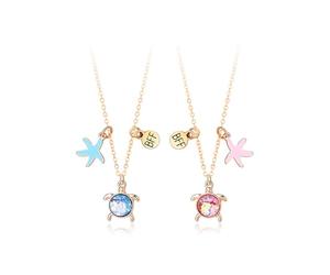 CERSLIMO Collier pour meilleure amie - Collier mignon tortue de mer/avocat/arc-en-ciel/chiens pour 2 filles Bijoux pour meilleure amie Cadeau d'anniversaire Noël, Plaqué or, Pas de gemme