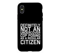 Certainement Pas Un Costume d'halloween de Flic drôle Coque pour iPhone X/XS