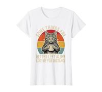 Certaines Choses Valent Mieux être laissées seules, comme Moi, par Exemple Cat T-Shirt Graphique avec Valeur, Femme, Blanc, XL