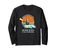 Certaines Filles Font du Kayak d'eau vive et boivent trop Manche Longue