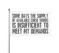 Certains jours, l'approvisionnement en drapeaux de gros mots disponibles de 90 x 150 cm pour la décoration extérieure, intérieure, de jardin ou de pelouse est limité.