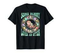 Certains Lapins Aiment Une Loutre Esthétique Florale Groovy T-Shirt