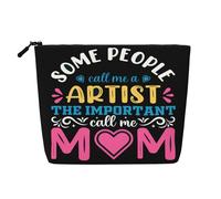 Certains m'appellent Artiste, Les Importants m'appellent Maman. Trousse de Maquillage en Faux Chanvre, idéale pour la fête des mères, Les Voyages et comme Pochette de Toilette. Écologique et résist