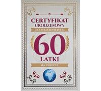 Certificat d'anniversaire 60e anniversaire carte femme