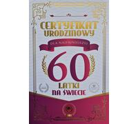 Certificat d'anniversaire 60e anniversaire carte femme