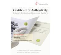Certificat d'authenticité HAHNEMÜHLE A4 (25 feuilles + 50 hologrammes)