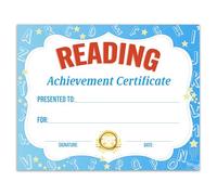Certificats de réussite, 25 certificats de récompense de lecture pour enfants et étudiants, récompense de bibliothèque, cadeaux de certificats de lecture, fournitures de rentrée scolaire -18