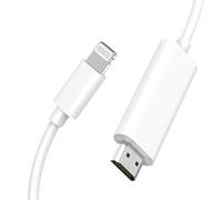 [Certifié Apple MFi] Adaptateur câble Lightning vers HDMI Apple pour iPhone,adaptateur AV numérique Lightning vers HDMI 1080P,câble HDTV compatible avec iPhone 14,13,12,11,XS,XR,X,8 vers TV,projecteur
