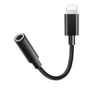 Certifié Apple MFi - Adaptateur pour casque iPhone - Adaptateur Lightning vers prise casque 3,5 mm - Adaptateur jack audio auxiliaire pour iPhone 13/12/11/11 Pro/XR/X/XS/8/8Plus - Compatible avec tous