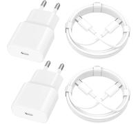 Certifié Apple MFi Chargeur iPhone 17, 4Pack 20W Chargeur USB-C Adaptateur | Rombica PD3.0 Chargeur Secteur Mural Type-C Charge Rapide + Câble Type-C 2M pour iPhone 17/17 Pro/17 Pro Max/16 Pro/15/iPad
