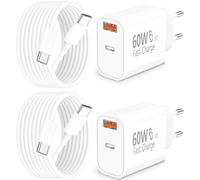 Certifié Apple MFi Chargeur iPhone 17, 4Pack 60W Chargeur USB C Adaptateur | Rombica Multiple PD+QC 3.1A Mural Chargeur Type-C Rapide Secteur avec Câble Type-C 2M pour iPhone 17/17 Pro/16/16 Pro/15/iPad