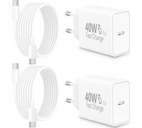 [Certifié Apple MFi] Chargeur iPhone 17, Rombica 4Pack 40W USB-C Chargeur Adaptateur D’alimentation Dynamique Mural Type-C Chargeur Rapide avec Câble Type-C 2M pour iPhone 17/17 Pro/16/15/iPad/AirPods
