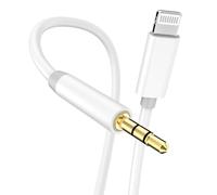 [Certifié Apple MFi] Cordon auxiliaire iPhone pour voiture, adaptateur Lightning vers prise casque 3,5 mm pour stéréo de voiture compatible avec iPhone 14 13 12 11 XS XR X 8 7 vers haut-parleur stéréo
