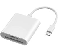 [Certifié Apple MFi] Lecteur de Carte Lightning vers SD pour iPhone 14 13 | lecteurs de carte mémoire à double emplacement pour carte SD/TF, adaptateur de lecteur de carte SD pour iPhone 14 13 12 11 XS