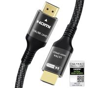 Certifié Câble HDMI 2.1 10K 8K 2M, 48Gbps Câble HDMI Ultra Haut Débit Ethernet CEC 4K 240Hz 200Hz 165Hz 144Hz 120Hz 10K 8K 60Hz ARC eARC Netflix HDCP2.3 HDR10+ PC Laptop RTX5090 TV Écran Projecteur
