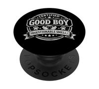 Certifié Good Boy Questionable Odeur Drôle Amoureux des Chiens PopSockets PopGrip Adhésif