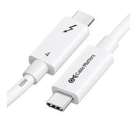[Certifié Intel] Câble Matters 40 Gbit/s Active Thunderbolt 4 Câble de 2 m avec charge 100 W et vidéo 8K en blanc - Entièrement compatible avec USB C/USB-C, USB 4/USB 4 et Thunderbolt 3