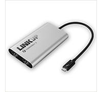 [Certifié] LINKUP - 2019 Thunderbolt 3 à Dual HDMI 2.0 Ultra 4K 60Hz Adaptateur pour Mac Windows┃TB3 boîtier en Aluminium┃Non Compatible avec Les Ports USB-C sans Le Logo Thunderbolt 3