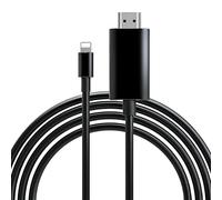 [Certifié MFi] Câble adaptateur Lightning vers HDMI de 4 m de long, adaptateur Lightning 1080p vers AV numérique, connecteur de synchronisation d'écran compatible avec iPhone 14 13 12 11 vers moniteur