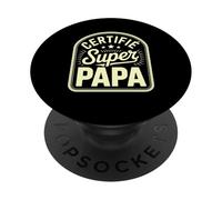Certifié Super Papa Étoiles Brillantes PopSockets PopGrip Adhésif