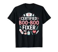 Certified Boo-Boo Fixer Nurse T-Shirt Graphique avec Valeur, Homme, Noir, M