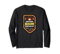 Certified Boom Specialist Funny Explosive Design Manche Longue