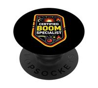 Certified Boom Specialist Funny Explosive Design PopSockets PopGrip Adhésif