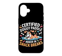 Certified Doggy Paddle Minor in Snack Breaks Coque pour iPhone 16