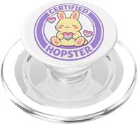 Certified Hopster Cute Bunny Pride Pastel Heart Graphic Tee PopSockets PopGrip pour MagSafe