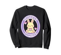 Certified Hopster Cute Bunny Pride Pastel Heart Graphic Tee Sweatshirt