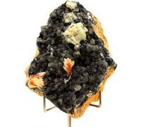 CERUSITE, BARYTE, GALÈNE - Pierre Naturelle en Provenance du Maroc, Mibladen - Minéraux de Collection, Cristaux de Galène 1108.70 ct - Certificat d'Authenticité Inclus 67 x 47 x 34 mm G