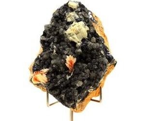 CERUSITE, BARYTE, GALÈNE - Pierre Naturelle en Provenance du Maroc, Mibladen - Minéraux de Collection, Cristaux de Galène 1108.70 ct - Certificat d'Authenticité Inclus 67 x 47 x 34 mm G