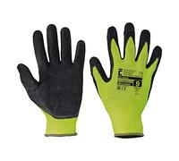 Cerva 0108 0029 99 BN Palawan Gants de protection sans couture, noir/jaune, taille 10, lot de 120