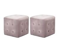 Cervaline 2 pcs Poufs Rose 30 x 30 x 30 cm Tissu Velours,Meubles,Poufs,3.68 kg-278388