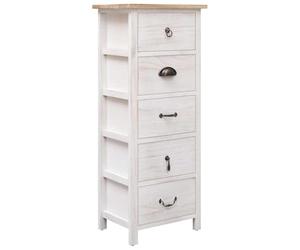 Cervaline Armoire latérale 35x25x87 cm Bois de Paulownia,Meubles,Armoires & Meubles de Rangement,Commodes,5.6 kg-284077
