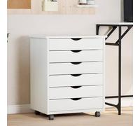 Cervaline Armoire roulante avec tiroirs Moss Blanc Bois de pin Solide,Meubles,Armoires & Meubles de Rangement,Casiers & armoires de Rangement,16.62 kg-355892