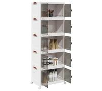 Cervaline Boîte de Rangement empilable avec Roues à 5 Niveaux 75 L,Quincaillerie,Outils,Diables & Chariots de manutention,12.54 kg-4012374