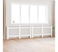 Cervaline Cache-radiateurs 2 pcs Blanc 172x19x81,5 cm MDF,Maison & Jardin,Accessoires pour appareils électroménagers,Accessoires pour radiateurs,27.4 kg-3051379