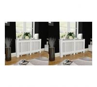 Cervaline Cache-radiateurs 2 pcs Blanc Bois d'ingénierie 152 cm,Maison & Jardin,Accessoires pour appareils électroménagers,Accessoires pour radiateurs,24.3 kg-276004