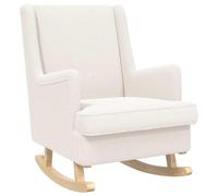 Cervaline Chaise à Bascule Crème 62 x 80 x 85 cm Tissu en Laine de Mouton,Meubles,Fauteuils et chaises,Fauteuils à Bascule,16.68 kg-42029971